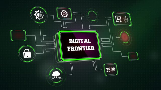 High tech computing hud overlay tracking automated digital frontier subsystem metrics and artificial intelligence neural network optimization pathways