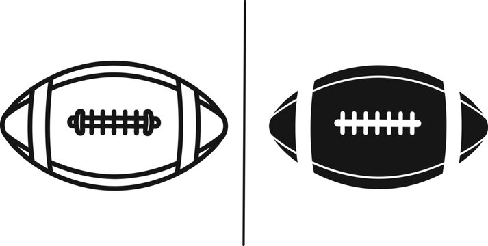American footballs outline and silhouette with american football end zone football athletic competition