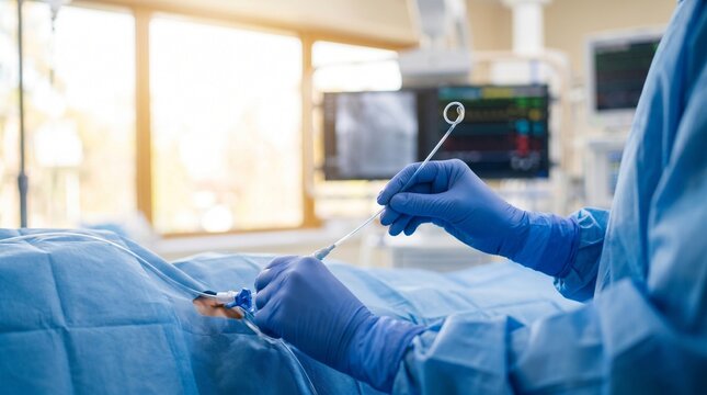 Cardiologist Advancing IVL Catheter