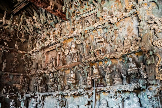 Shuanglin Temple Carved Wooden Sculptures, Pingyao, Shanxi Province