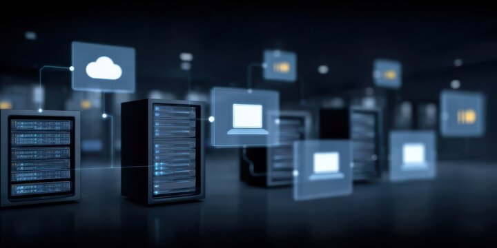 Every network link and server provides instant access to the cloud computing storage within the massive hub infrastructure.