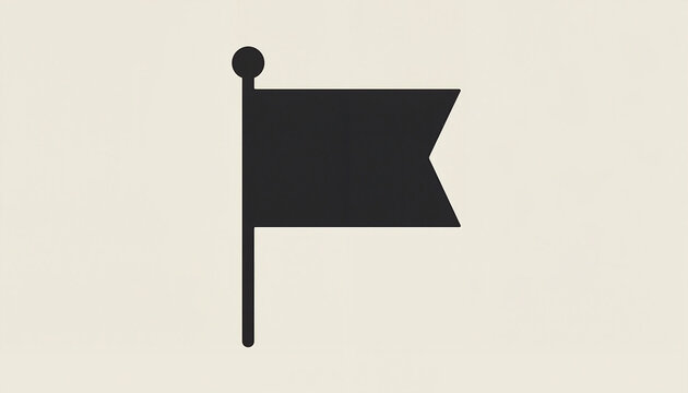 Black flag on neutral background
