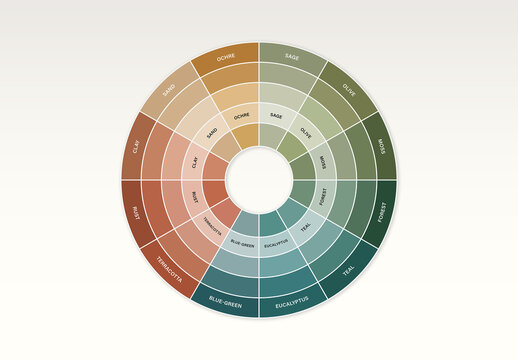 Color Wheel Chart Vector Template For Design, Color Theory Diagram, Palette Guide Infographic