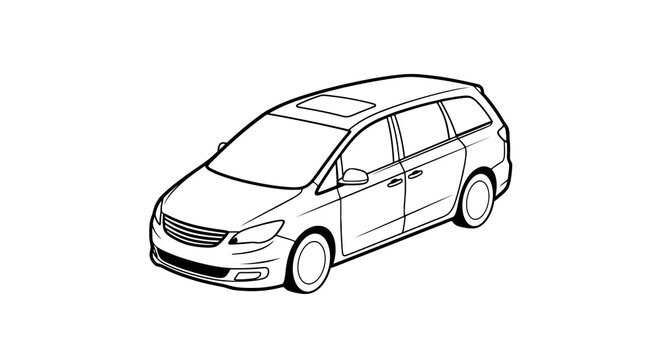 Minivan Vehicle Family Car Transport.