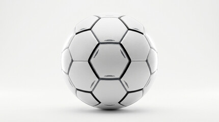 Fototapeta premium White Soccer Ball Isolated on White Background with Copy Space