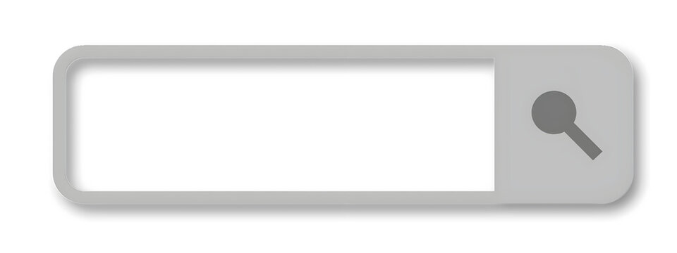 Simple web browser search box template design with a magnifying glass graphic button