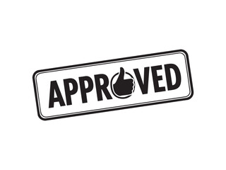 Obraz premium Approve stamp with thumb up