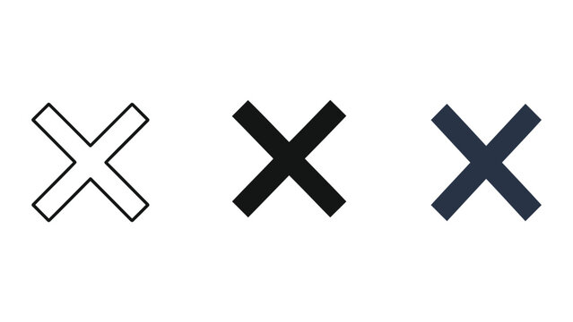 Three X Marks in Different Styles