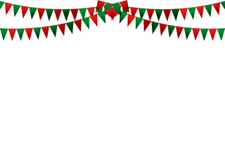 Fototapeta premium ガーランド三角、曲線、mクリスマスF6