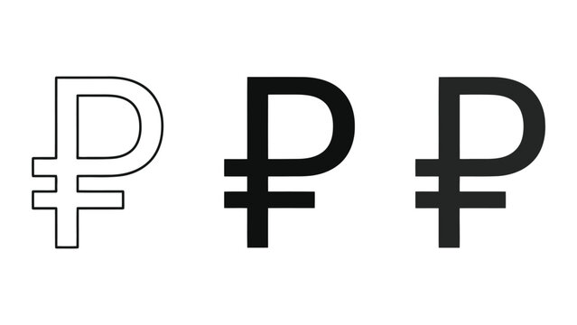 Russian Ruble Currency Symbol Variations