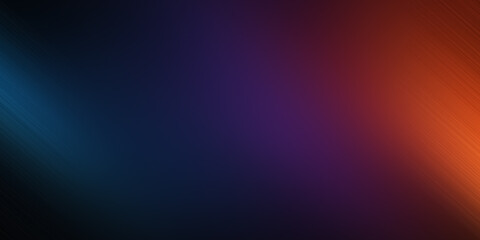 Vibrant contrast of deep blue and bright orange light trails on dark purple background for dynamic energy and futuristic visuals. © rk