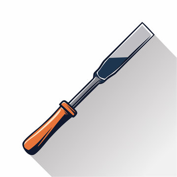 Illustration of a Woodworking Chisel Tool