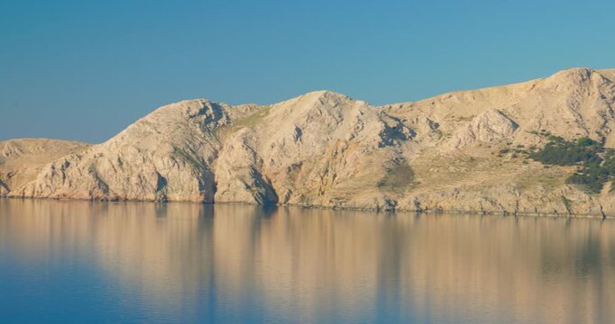 Rugged Coastal Landscape near Ba&scaron;ka Town on Krk Island, Croatia