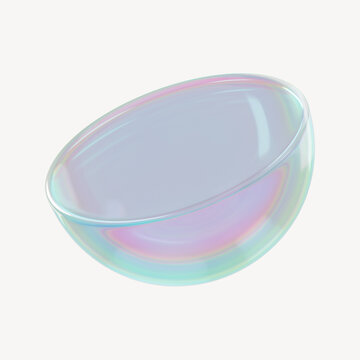 3D holographic half-sphere, geometric shape