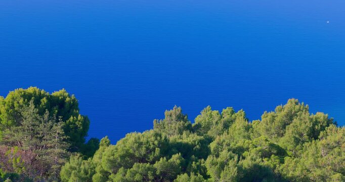 Forested Coastline of Krk Island near Ba&scaron;ka, Croatia