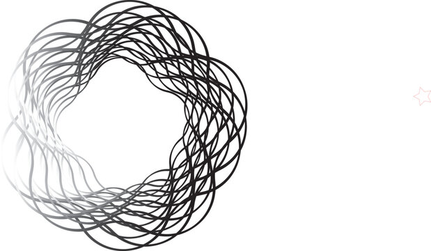 Abstract circular geometric vector background with modern minimal design. Clean round shape composition featuring smooth curves and layered circle elements in elegant style. Perfect for branding, logo