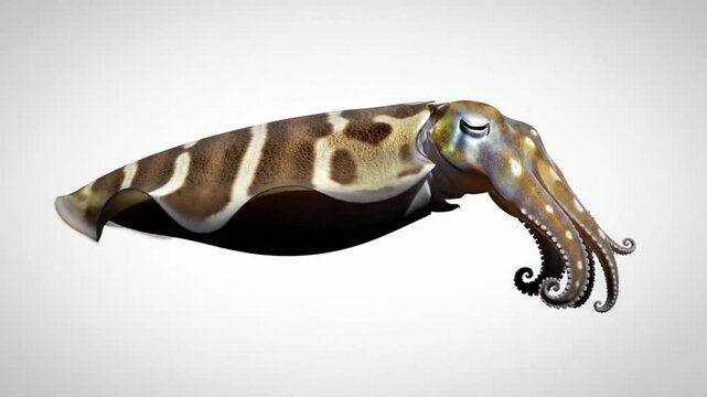 Striking Striped Cuttlefish with Vibrant Colors and Intricate Patterns