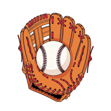 Baseball glove and ball