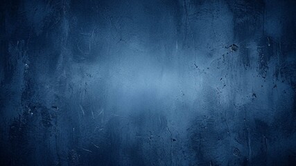 Obraz premium Blue textured wall, dark gradient background with mottled surface.