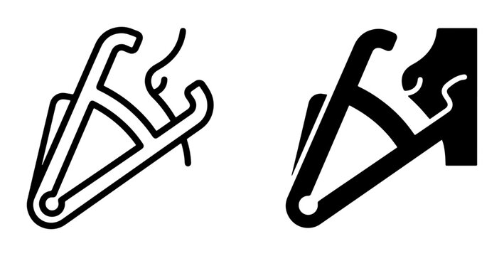 Body Fat Caliper Icon Set, Measurement Tool Vector Graphics, Health Fitness Symbols, Body Composition Analysis Icons