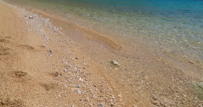 Small Pebbles on Vela Luka Beach on Krk Island, Croatia