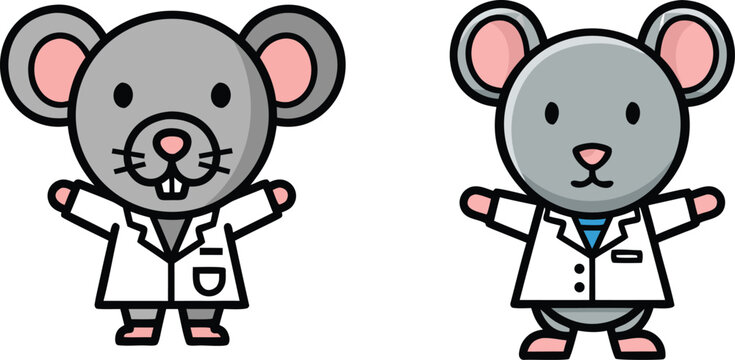 Lab Mice Cartoon
