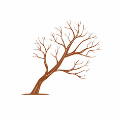 Fototapeta premium Stylized Bare Tree Silhouette