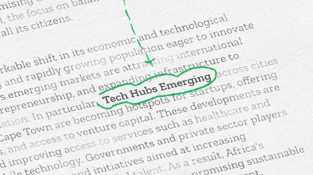 Africa Rising Economy Typography Animation &ndash; Growth, Innovation and Emerging Global Markets