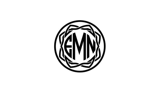 Monogram Logo Design - Elegant Circular Emblem with Initials GMN