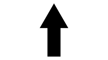 Fototapeta premium Bold and straightforward upward pointing arrow graphic symbolizing progress, direction, growth, and the path to success in digital navigation and modern design projects