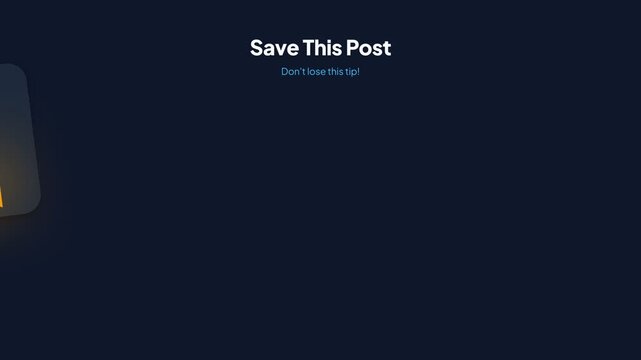 Animated social media post saving animation, hand tapping bookmark icon on a digital interface, symbolizing content curation and information management, representing digital bookmarking and saving.