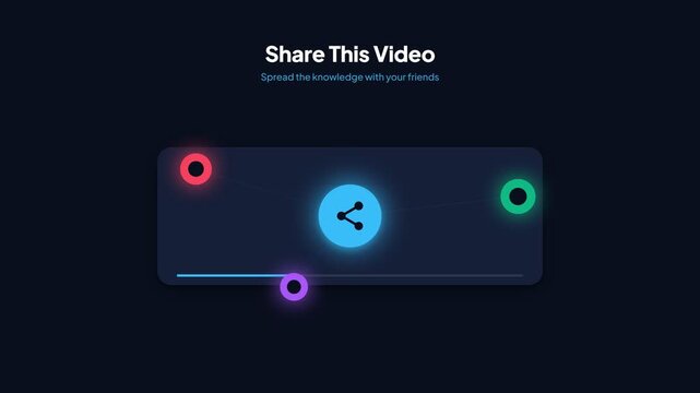 Dynamic social sharing interface with glowing nodes and animated share icon, representing connection, communication, and digital outreach, symbolizing the spread of information and ideas.