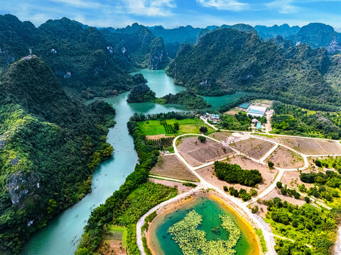 Trang An scenic area near Ninh Binh, Vietna