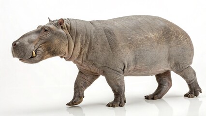Fototapeta premium Isolated prehistoric marine mammal Paleoparadoxia on a solid white studio background
