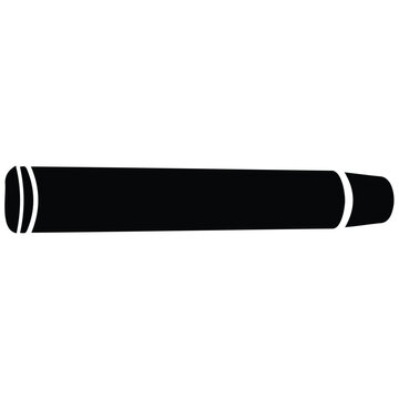 Cigar tobacco smoke product vector illustration silhouette line art black isolated icon.