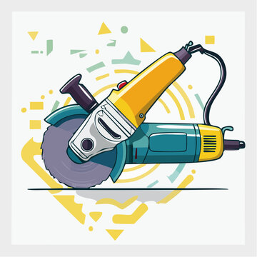 Illustration of an Angle Grinder