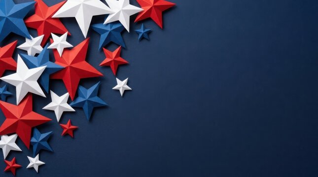 Independence day stars and stripes patriotic american holiday background for celebrations