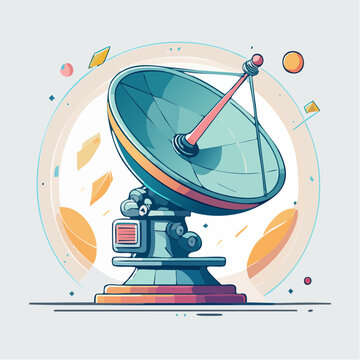 Stylized Satellite Dish Illustration