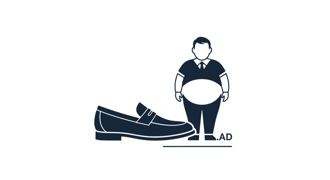 Man Standing Beside Large Loafer Silhouette