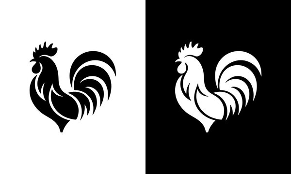 Black and white silhouette ro...