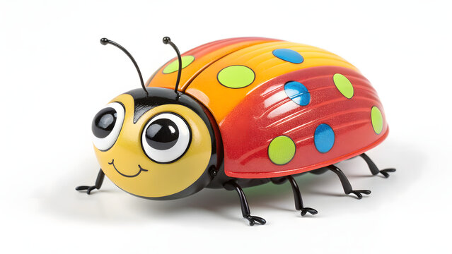 Cute Baby Beetle Shiny Shell Bright Colors Cartoon