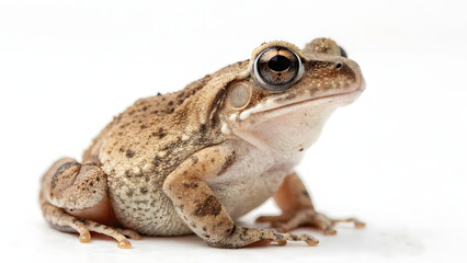 Naklejka premium Cute Baby Toad Sitting Happily Rounded Body 