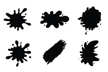 Fototapeta premium Black Grunge Paint Splatter Border, Abstract Ink Blots and Messy Spray Stain Frame Background Concept