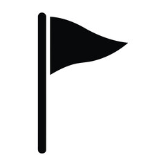 Soccer Corner Flag Vector Silhouette Icon © mainulislammoon