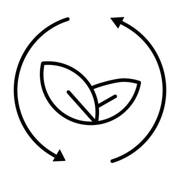 Eco icon vector. Ecology Illustration sign. Recycle symbol. Ecology logo.