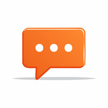 Orange speech bubble with ellipsis
