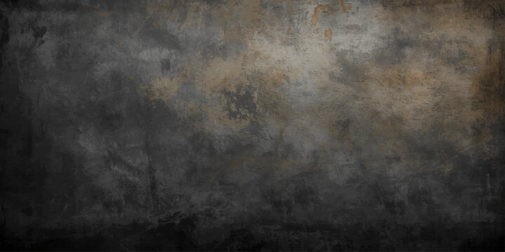 Dark grunge metal background with vintage textured wall, rough aged surface and dark abstract grunge design backdrop