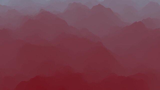 Abstract rotating landscape with fog