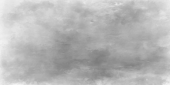 Abstract black and white grunge storm cloud smoke background texture with fog, dark sky, mist, rain, old paper wall wallpaper design backdrop