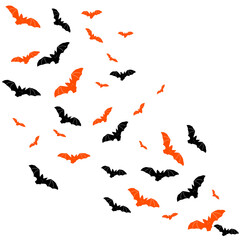 Fototapeta premium Flying Bats Halloween Illustration